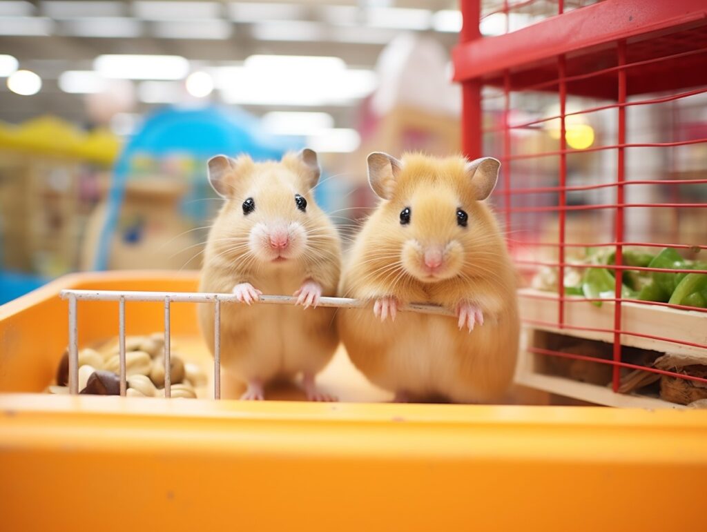 hamsters in cage