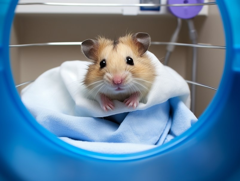 clean hamster