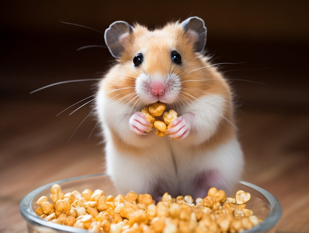 hamster eating seeds