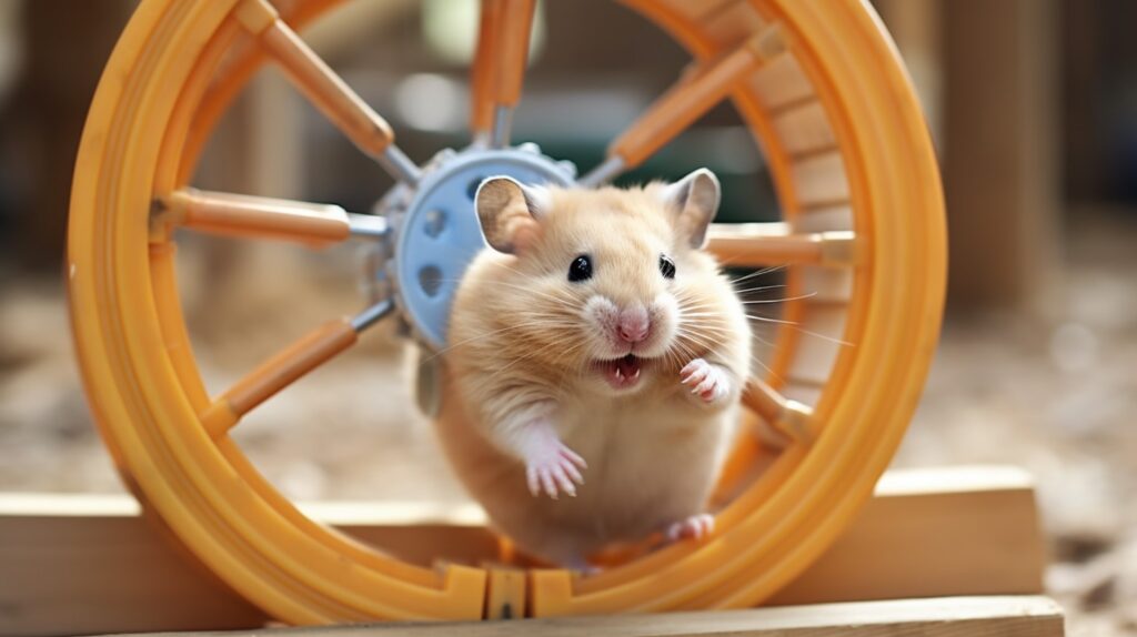 hamster run in wheel