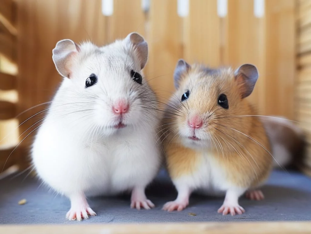 two hamsters